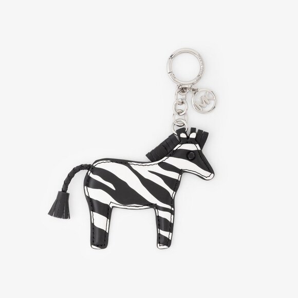 MICHAEL KORS Zebra Keychain Key Fob Bag Charm - Black - Picture 3 of 9